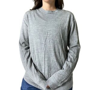 Banana Republic 100% Merino Wool Gray Pullover Sweater Crew Neck Men’s Size XL